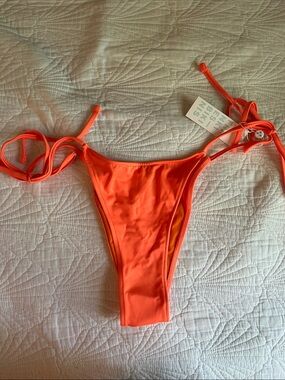 Frankie’s Bikinis Neon Orange Bikini Bottoms
